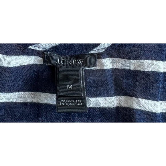 J. Crew Worn twice Navy-White Striped Tank Racerback Mini Dress Cotton Size M - Picture 5 of 9